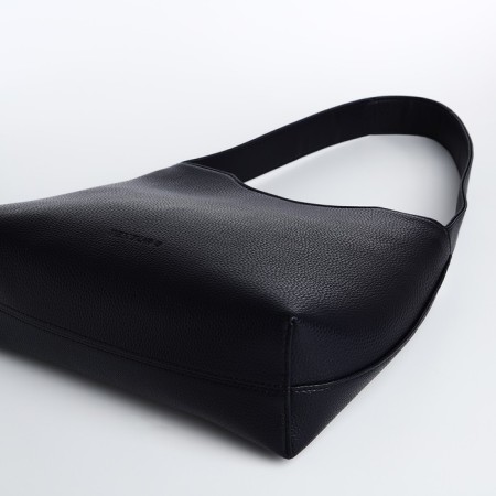 Female bag Textura, tout, medium size, blue color-3
