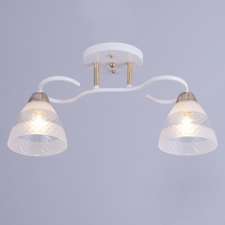 Linda chandelier 2x60W E27 white, gold 47x16x23cm-1