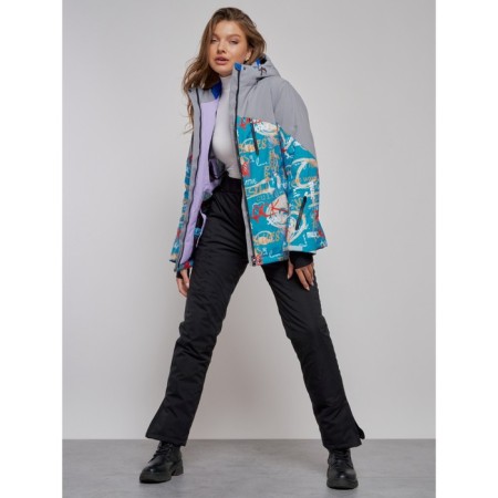 Ski jacket female winter, size 50, blue color-18