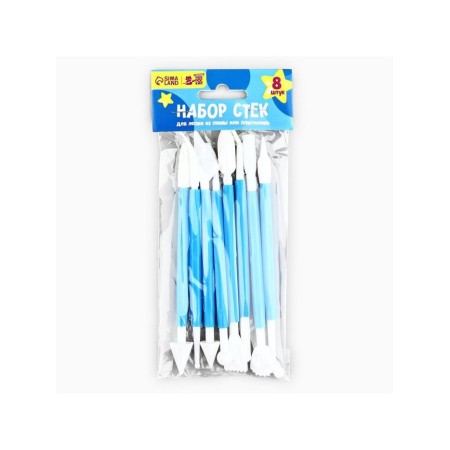 Set of sculpting glasses 8 pcs, plastic tm sketch "Blue"-2