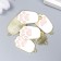 Decor for creativity metal, enamel "Kotik's paw" white-pink 2.7x1.5 cm