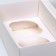 Box for 2 cupcake, white, with a window 16 x 10 x 8 cm