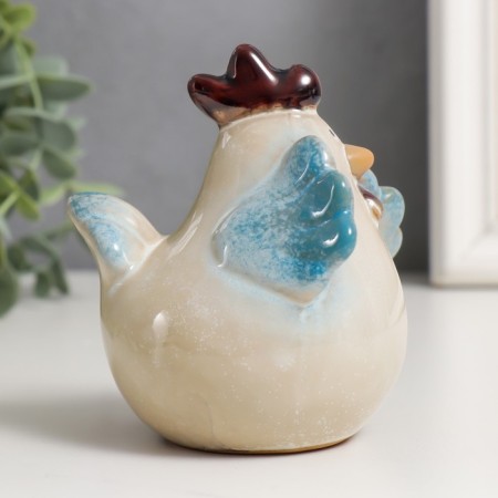 Souvenir ceramics "Three chicken" blue wings set 3 pcs 10x8x9.5 cm-2
