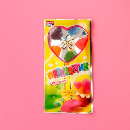 Caramel on the stick "Five -color. Hearts ", 12 g-2