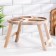 Table - a tray with a menage and folding legs "This is our evening" d = 30x2 cm, birch