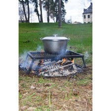 Broster grill for a fire, black, metal thickness 2 mm, 55 x 33 x 18 cm