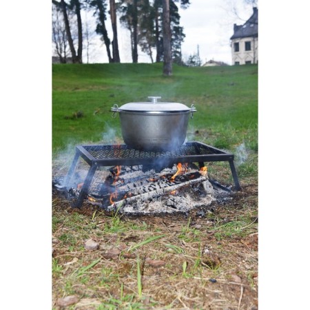 Broster grill for a fire, black, metal thickness 2 mm, 55 x 33 x 18 cm