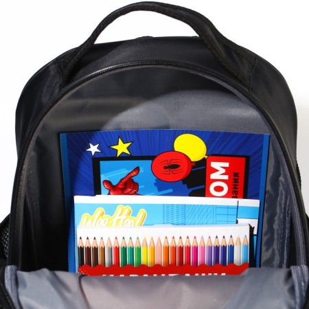 School backpack with an ergonomic back, 37x26x15 cm, Spider-Man-7