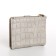 Women's wallet on the button, beige-gray color