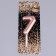 Candle in the Cake "European", number "7", 6 cm, pink gold