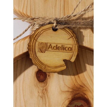 Board Board ADELICA "HIGS", 35 × 18 × 2.5 cm, whole massif of cedar, dairy color-1