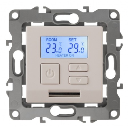 Universal thermoregulator 230V-IMAX16A, IP20, ERA12, ivory