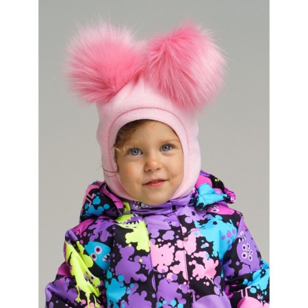 Hat-shack for a girl, size 46, light pink color-1
