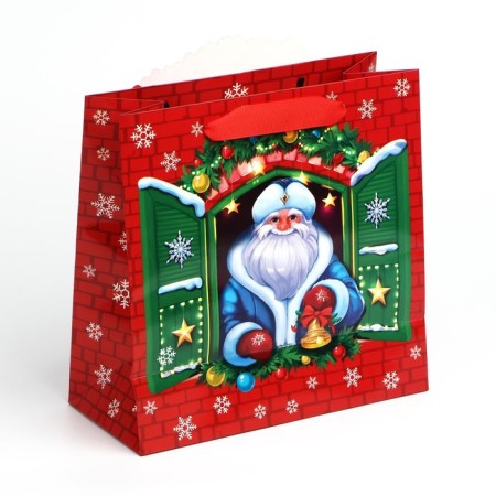 Gift Package "Grandfather Frost", 22 x 22 x 10 cm, New Year-4