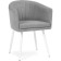 Stol on a metal frame of the jack metal/velor, white/light gray 59x57x83 cm