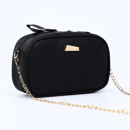 Bag Cross-Bodi with a zipper, black color-2