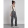 Semi -combinezone ski insulated female winter, size 44, color gray color