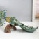Polystone souvenir "Peacock with green feathers with gold stroke on the snag" 32x14x20.5 cm