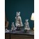 Set of stands for the little things “Boldog standing”, polystone, 58 cm, silver color