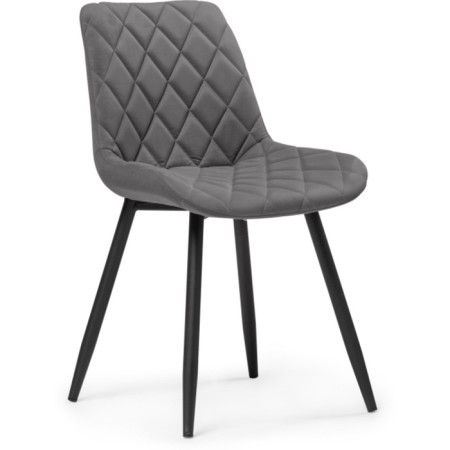 Stol on a metal frame Baoine used metal/velor, black/gray 50x55x83 cm