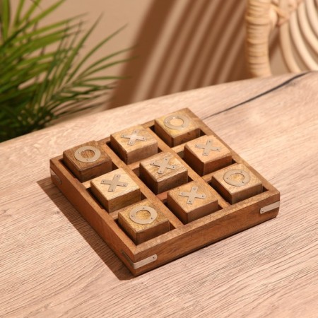 Game table "Crosses-nolics" 17x17 cm, manpower, steel-1
