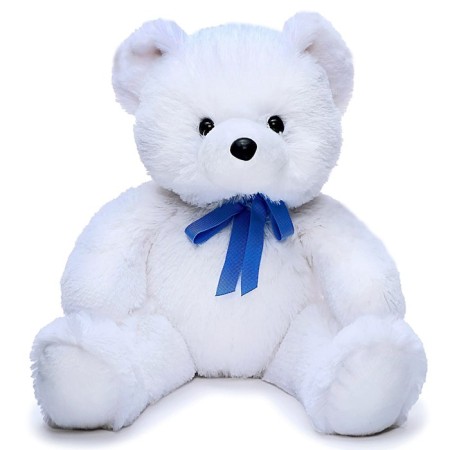 Soft toy "Bear Steve", white color, 45 cm