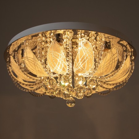 Svetogor chandelier "Drops" 8x60W E27 LED lighting chrome 60x60cm-5