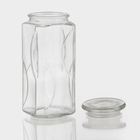 Glass Bank for bulk products "Lord", 1.3 l, 9.5 × 22.5 cm-1