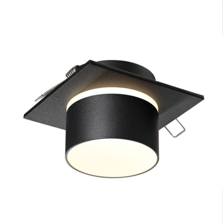 Lamp built -in Novotech. Lirio, 9W, GU10, 60x92x92 mm, black color-3