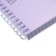 Notebook A5-80 sheets in a cage, on a crest, a plastic cover, a removable ruler of transparent plastic, lavender