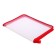 Lightning folder from 3 sides A4, 450MKM, transparent with red edging
