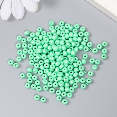Glass beads 6/0 "gray-green" 15 g-1