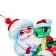 New Year's Wooden Suspension "Santa Claus and Snake"