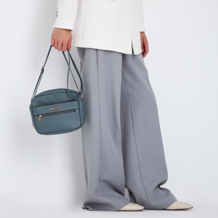 Cross-Bodi Bag on a zipper, dark blue color-6