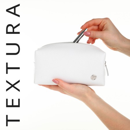 Lightning cosmetic bag, Textura, white color
