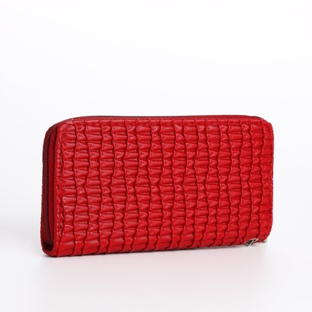Women's wallet with lightning, red color-1