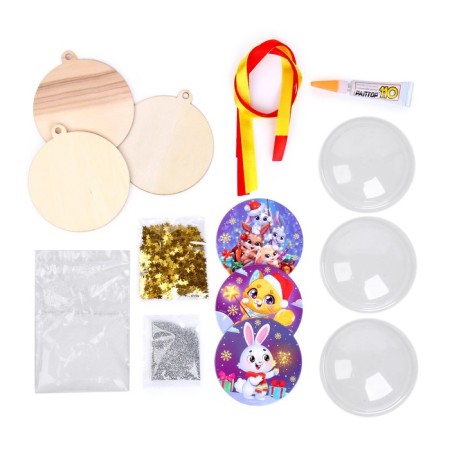 Set for creativity "New Year's decoration for a Christmas tree", 3 forms-3