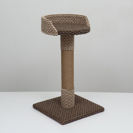 Cogute "Column" with a stove, looped carpet and jute, 40 x 40 x 70 cm-2