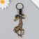 Metal keychain, giraffe leatherette, node 4x13 cm