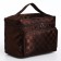 Cosmetic bag with a zipper, with a mirror, brown color
