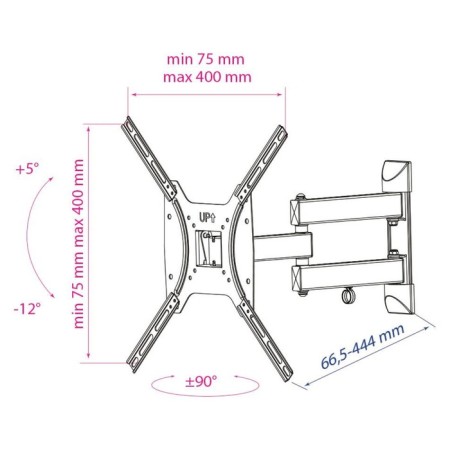 Kromax Optima-404 Black Black 15 "-55" Max.35kg Nastennaya-Vyda 107047-8
