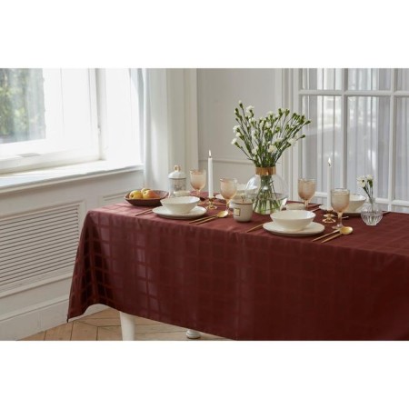 Great tablecloth GEOMETRY 150*220 +/- 3cm, central chocolate, pl. 192 g/m2, hl with VGMO-10