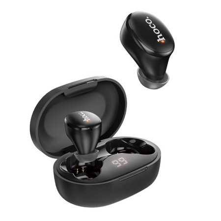 Hoco E11 TWS headphones, wireless, vacuum, BT5.1, 40/300 mAh, microphone, black-5