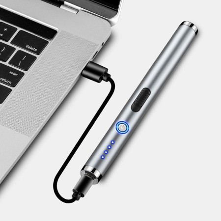 Electronic lighter, arc, with a charge indicator, USB-2