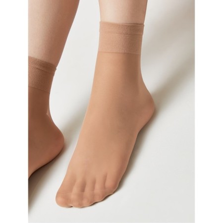 Women's socks with a compacted eye Elegant Tension Soft 20, size 23-25, color Natural-6