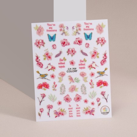 Nail stickers 10.2*8cm spring CA-768 Vygotokv substrate QF