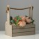 Wooden Kashpo 25.5 × 15 × 30 cm "Provence", pen Kanat, light gray