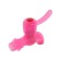 Water cutting tap zein, with a flat handle, pp, with a ball mechanism, pink