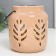 Ceramics candlestick for 1 candle "Lantern. Leaves" inside gold Mix 11.5x9.5x9.5 cm