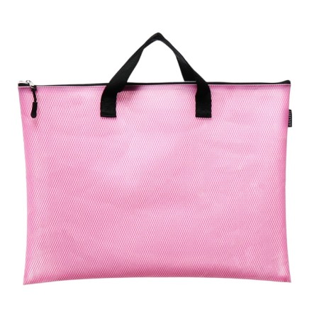 A3 folder with handles, PVC, lightning from above 20mm, Devente Armor, 450x330mm, pink